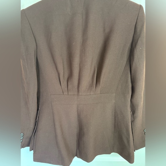 Lauren Ralph Lauren Women’s Petite Brown Wool Blazer Jacket - Size 6P - Picture 6 of 7